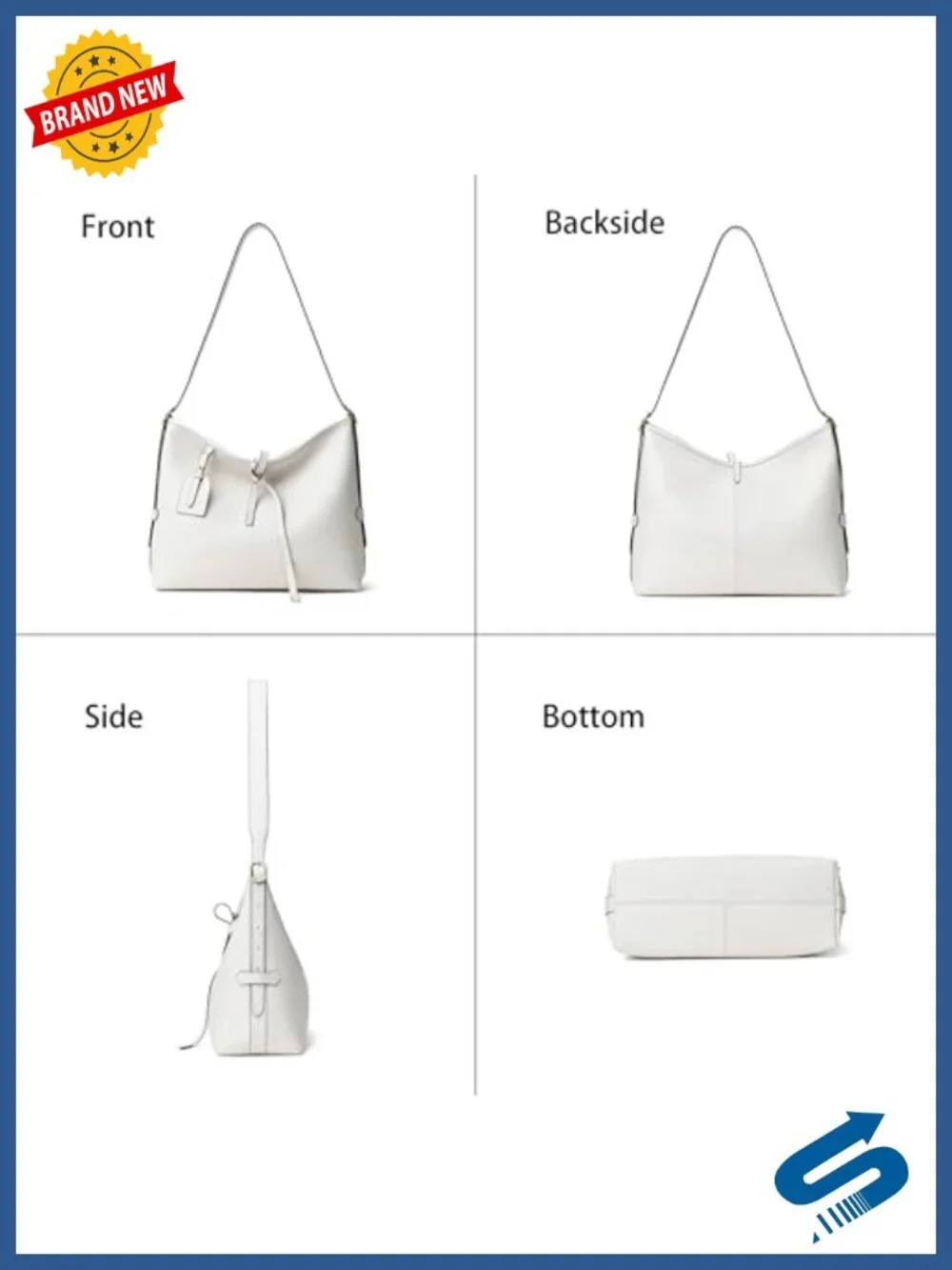 Soft Leather Hobo Bag with Adjustable Strap, Lightweight Shoulder Satchel